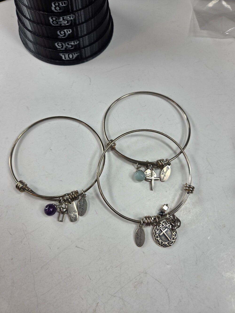 Extraordinary Life Sterling Silver Charm Bracelet Set Of 3 Fsith Religious Cross